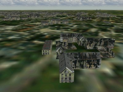 Damaged City Buildings for European Air War