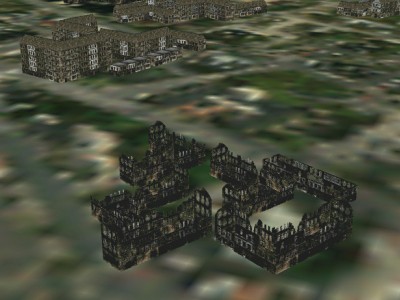 Damaged City Buildings for European Air War
