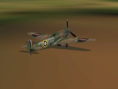 Ground object aircraft Spitfire 1a for European Air War